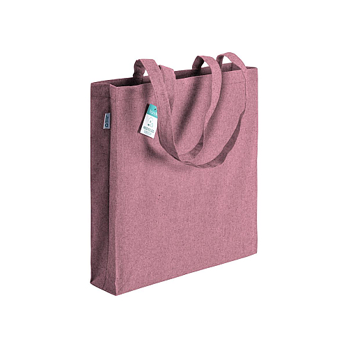 190 g/m2 recycled cotton shopping bag, long handles and gusset 1