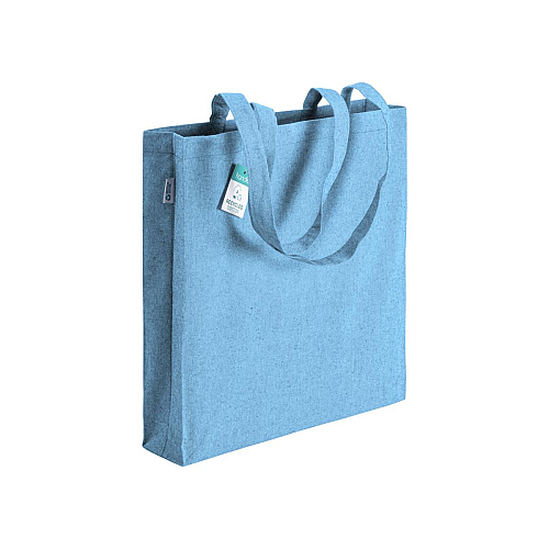 190 g/m2 recycled cotton shopping bag, long handles and gusset 1