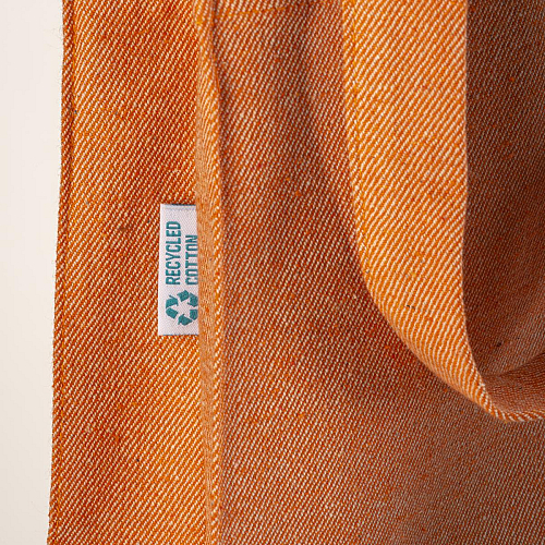 280g/m2 recycled cotton shopping bag, long handles and gussets 4