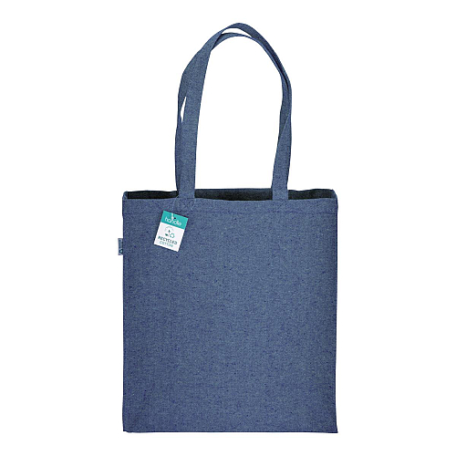 280g/m2 recycled cotton shopping bag, long handles and gussets 2