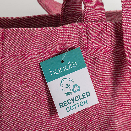 280g/m2 recycled cotton shopping bag, long handles and gussets 3
