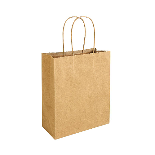 100% recycled paper 100 gr/m2, shopping bag with guesset 1