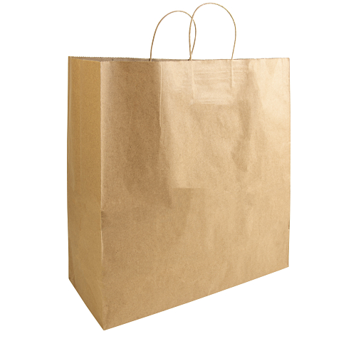 100% recycled paper 100 gr/m2, shopping bag with guesset 1