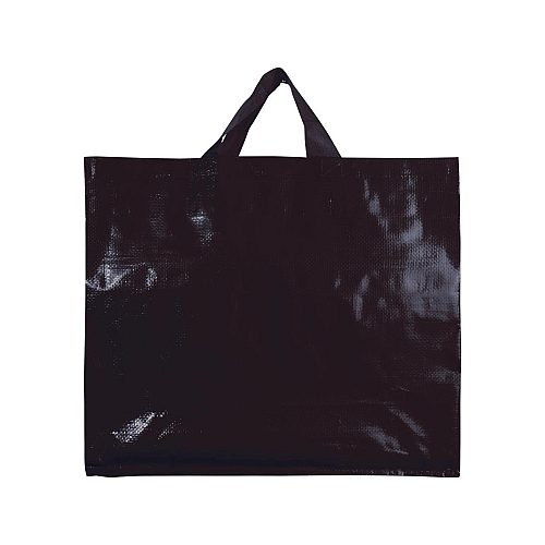 Recycled laminated 120 g/m2 pp shopping bag with gusset and short  handles 2