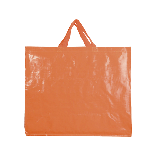 Recycled laminated 120 g/m2 pp shopping bag with gusset and short  handles 2