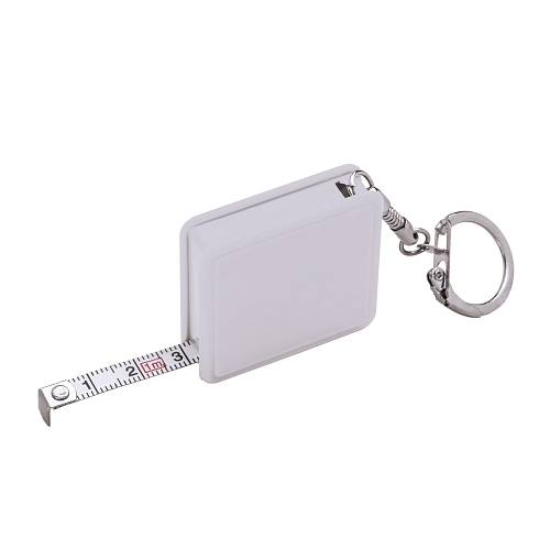 Key ring with retractable flexible tape measure, 1 m 1