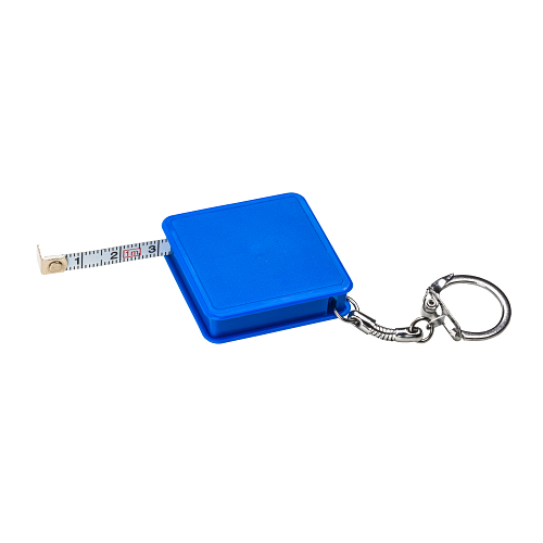 Key ring with retractable flexible tape measure, 1 m 3