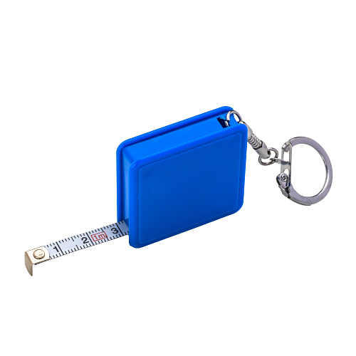 Key ring with retractable flexible tape measure, 1 m 1