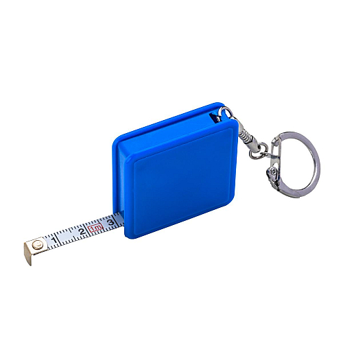 Key ring with retractable flexible tape measure, 1 m 1