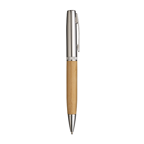 Metal twist pen with bamboo barrel 2
