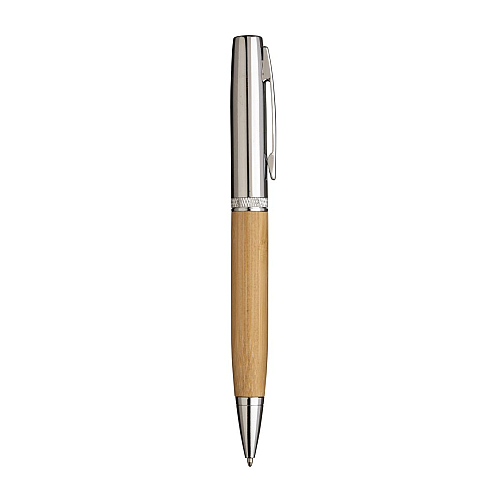 Metal twist pen with bamboo barrel 2