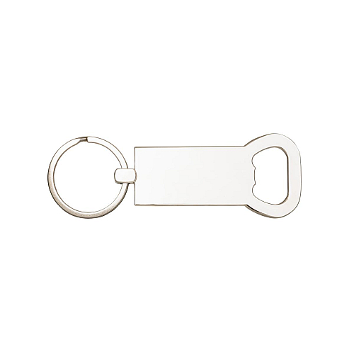 Metal and bamboo keychain with bottle opener 4