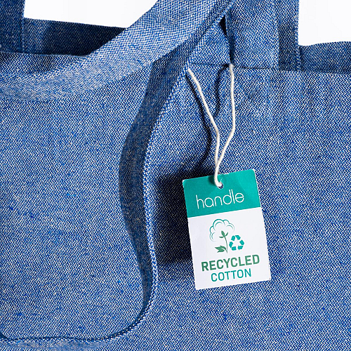 280 g/m2 recycled cotton shopper with double handles 3