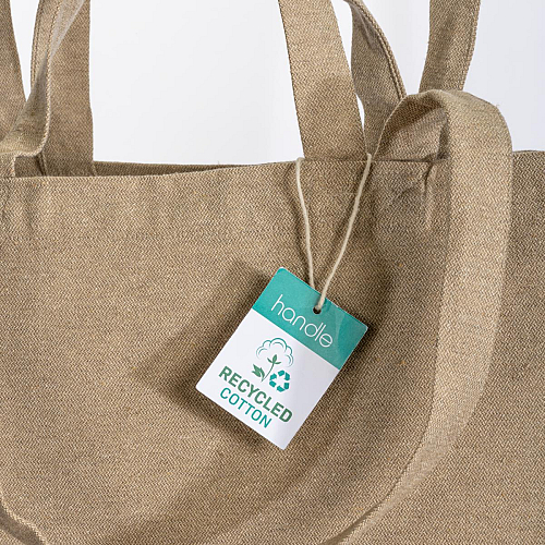 280 g/m2 recycled cotton shopper with double handles 3