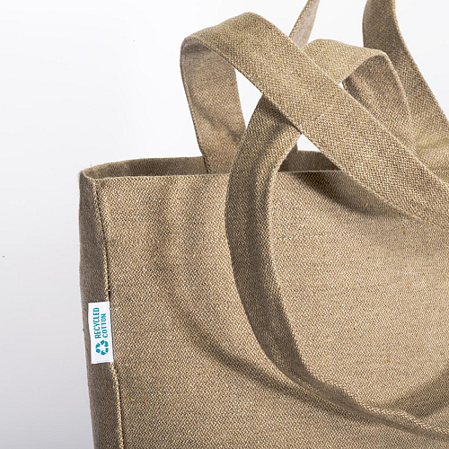 280 g/m2 recycled cotton shopper with double handles 4