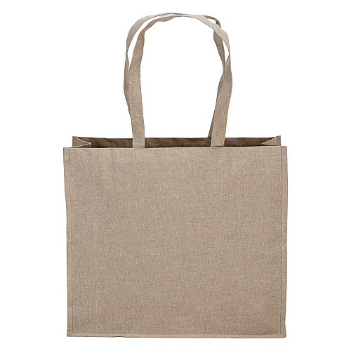 120 g/m2 recycled cotton shopper with PP inner coating, long handles and gusset 2