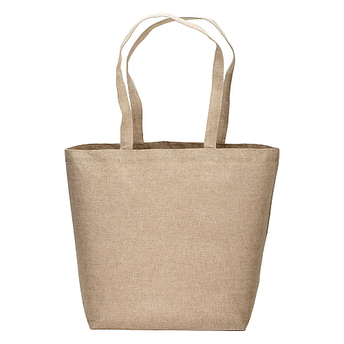 120 g/m2 recycled cotton shopper with PP inner coating, long handles and gusset 2