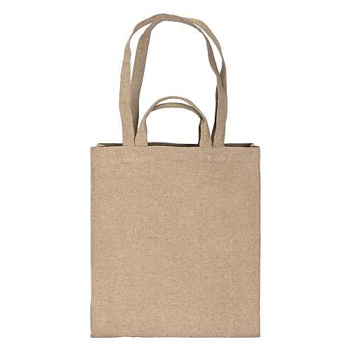 280 g/m2 recycled cotton shopping bag with gussets and doubles handles 3
