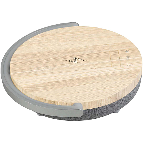 Prixton 4-in-1 10W Bluetooth® speaker with LED light and wireless charging base 2