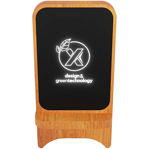SCX.design W16 15W light-up wireless wooden stand 2