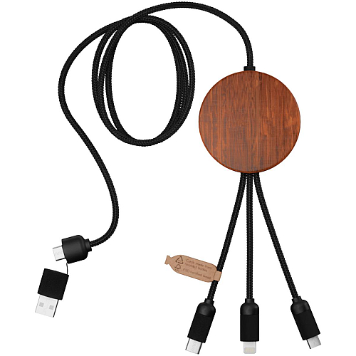SCX.design C40 5-in-1 rPET light-up logo charging cable and 10W charging pad 4