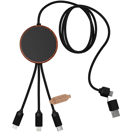 SCX.design C40 5-in-1 rPET light-up logo charging cable and 10W charging pad 3
