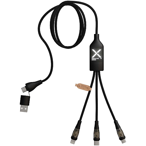 SCX.design C50 5-in-1 fast charging 100W/5A cable with digital display 1