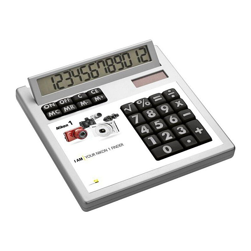 Own-design desk calculator with insert without holes 2