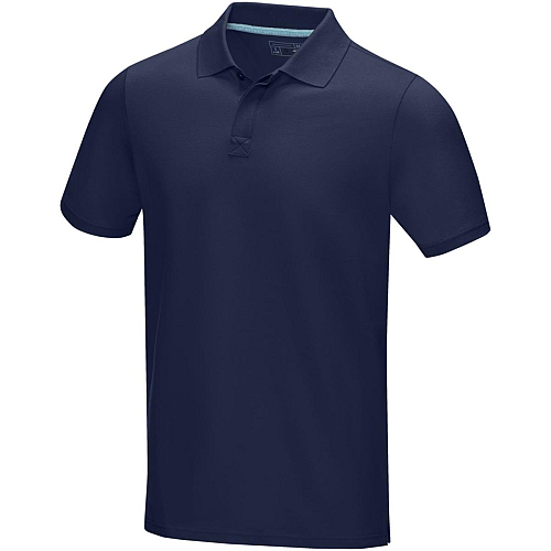 Graphite short sleeve men’s GOTS organic polo 1