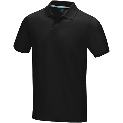 Graphite short sleeve men’s GOTS organic polo 1