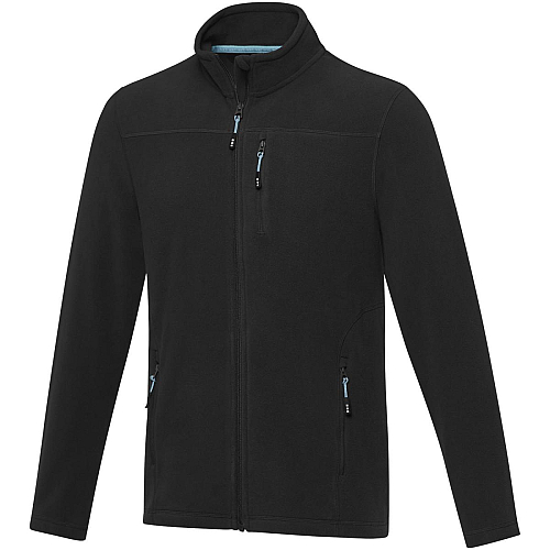 Amber men's GRS recycled full zip fleece jacket 1