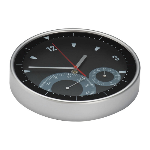 Wall clock hygro-, thermometer 2