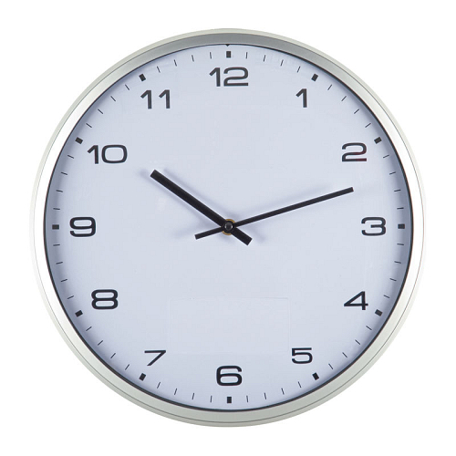 Wall clock with silver frame 1