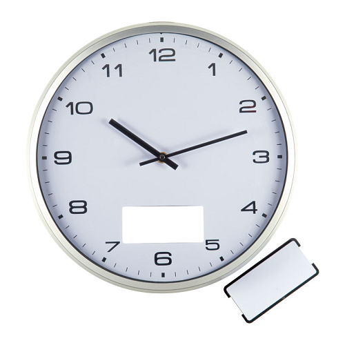 Wall clock with silver frame 2