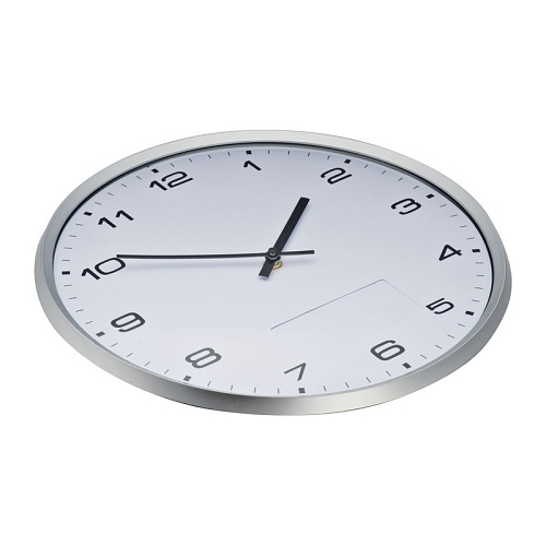 Wall clock with silver frame 3