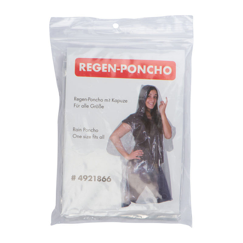 Rain poncho in plastic cover 2