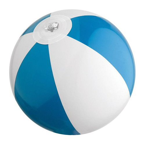 Bicoloured mini beach ball with 21.5 cm segments. 1