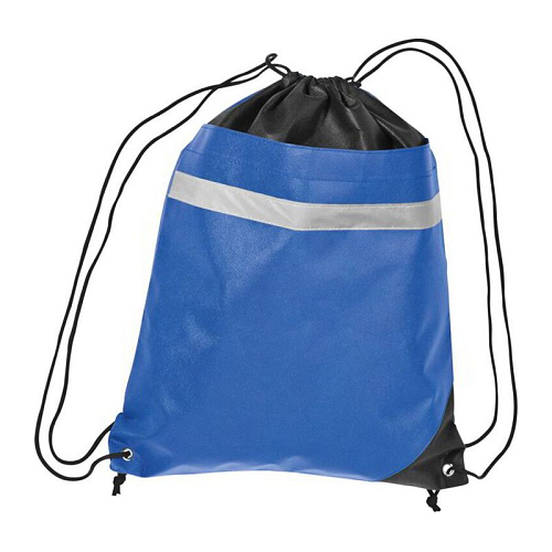 Non-woven gym bag including reflectable stripe 1