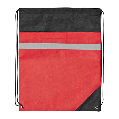 Non-woven gym bag including reflectable stripe 1