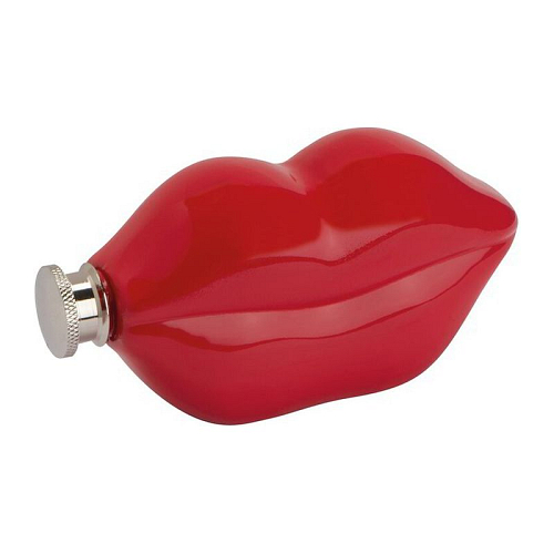 Lip shaped hip flask 1