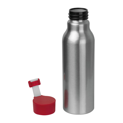 Metal drinking bottle with silicone lid 1