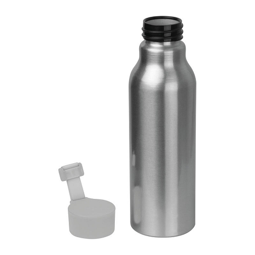 Metal drinking bottle with silicone lid 1