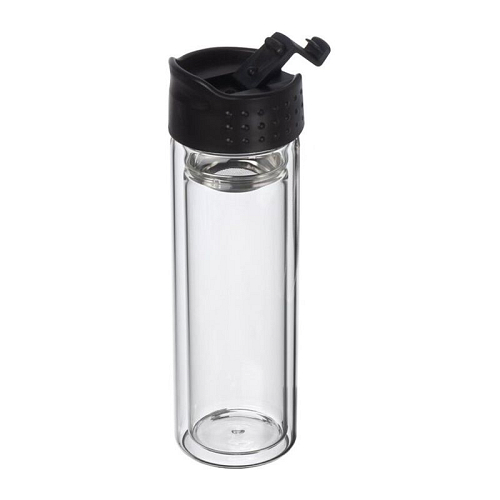 Double wall glass bottle, leakproof 1