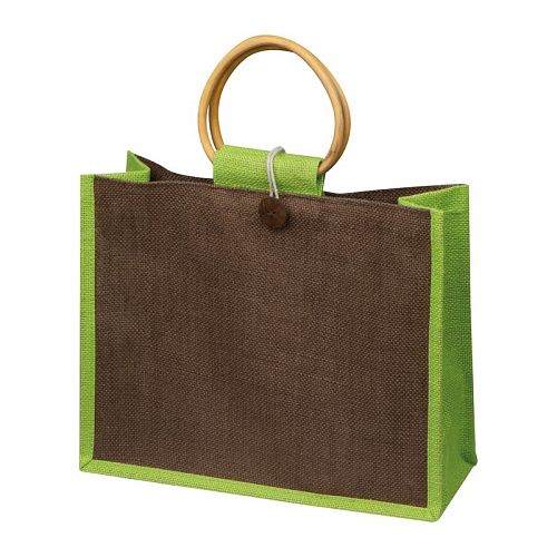 Jute bag with bamboo grip 1