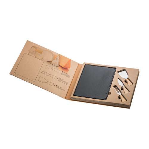 Cheese set with cutting board 2