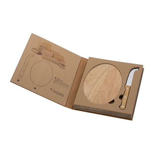 Cheese set with wooden cutting board 2