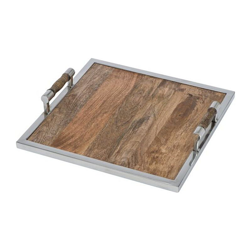 Wood tray, square 1