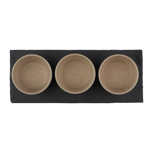 Small bowls set with slate board 3