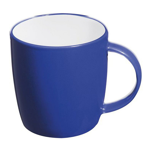 Ceramic cup, white inside and coloured outside 1