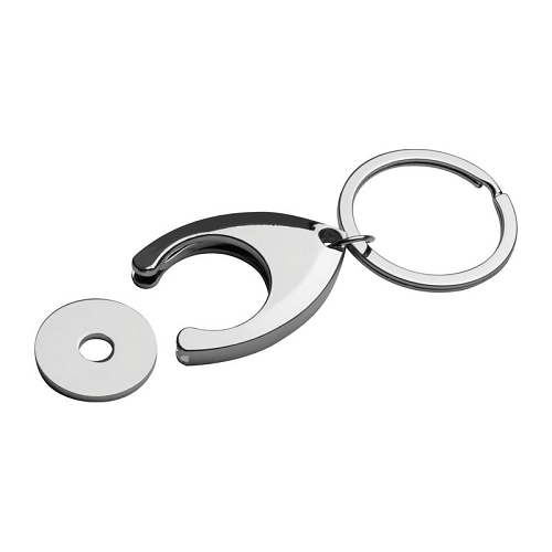 Metal keyring with shopping chip 2